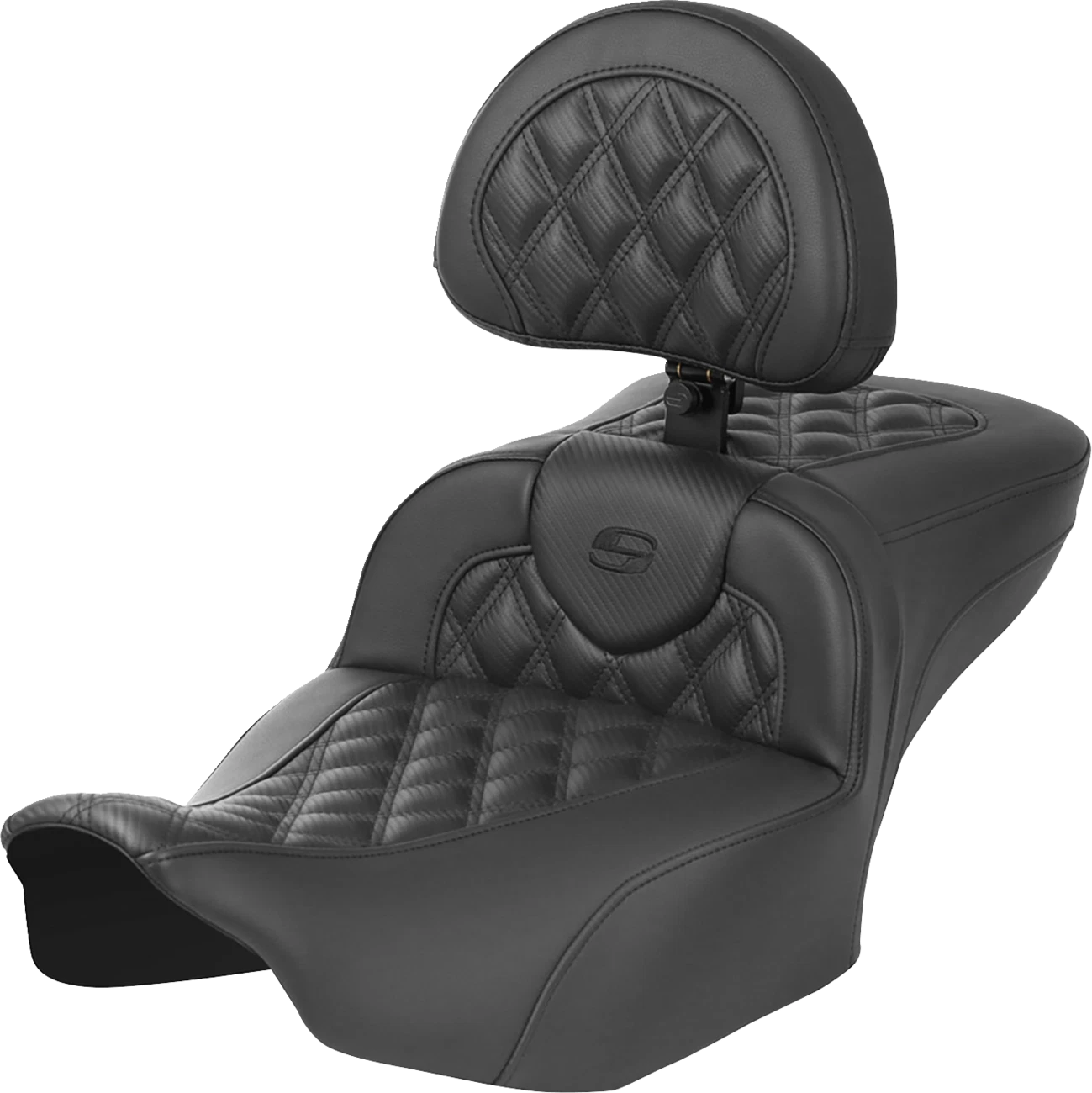 SADDLEMEN Roadsofa Extended Reach Seat with Backrest for Motorcycle