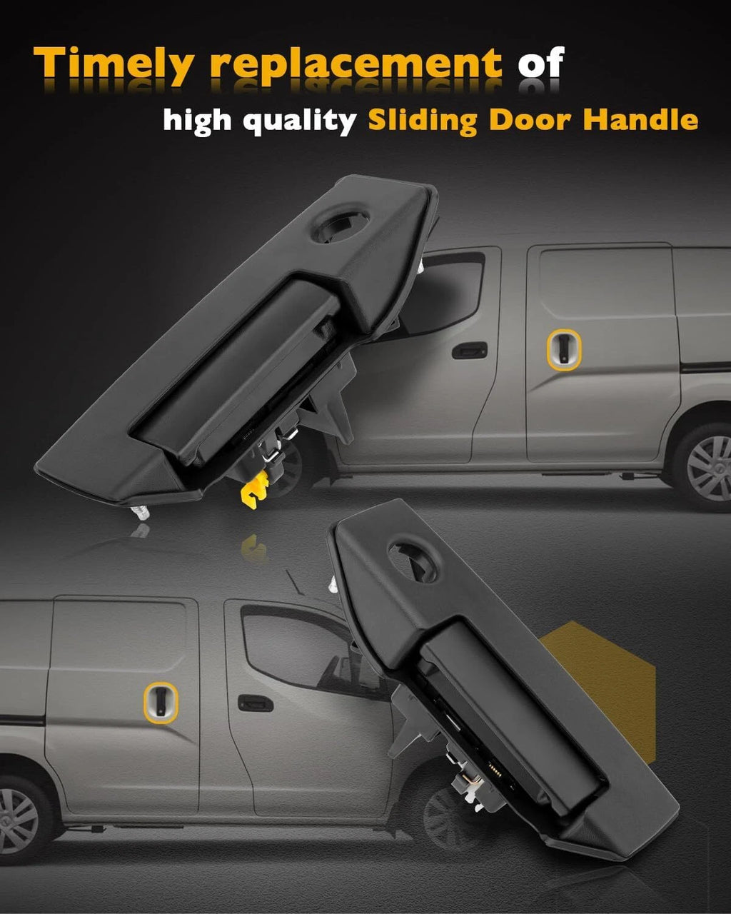 Sliding Door Handle Pair for 2013-2021 Chevy Nissan NV200