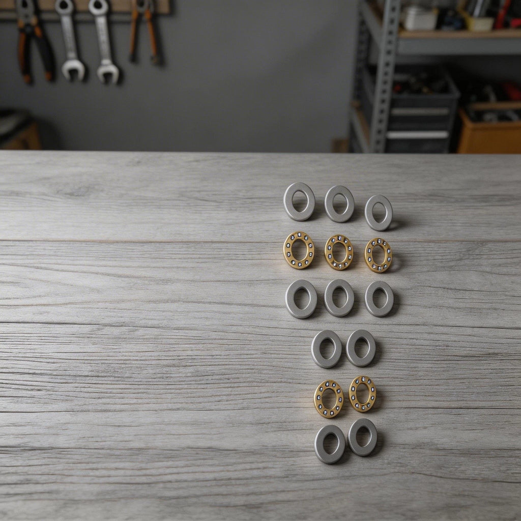 Set of 5 Miniature Axial Ball Bearings F8144M 8x14x4mm for Tools