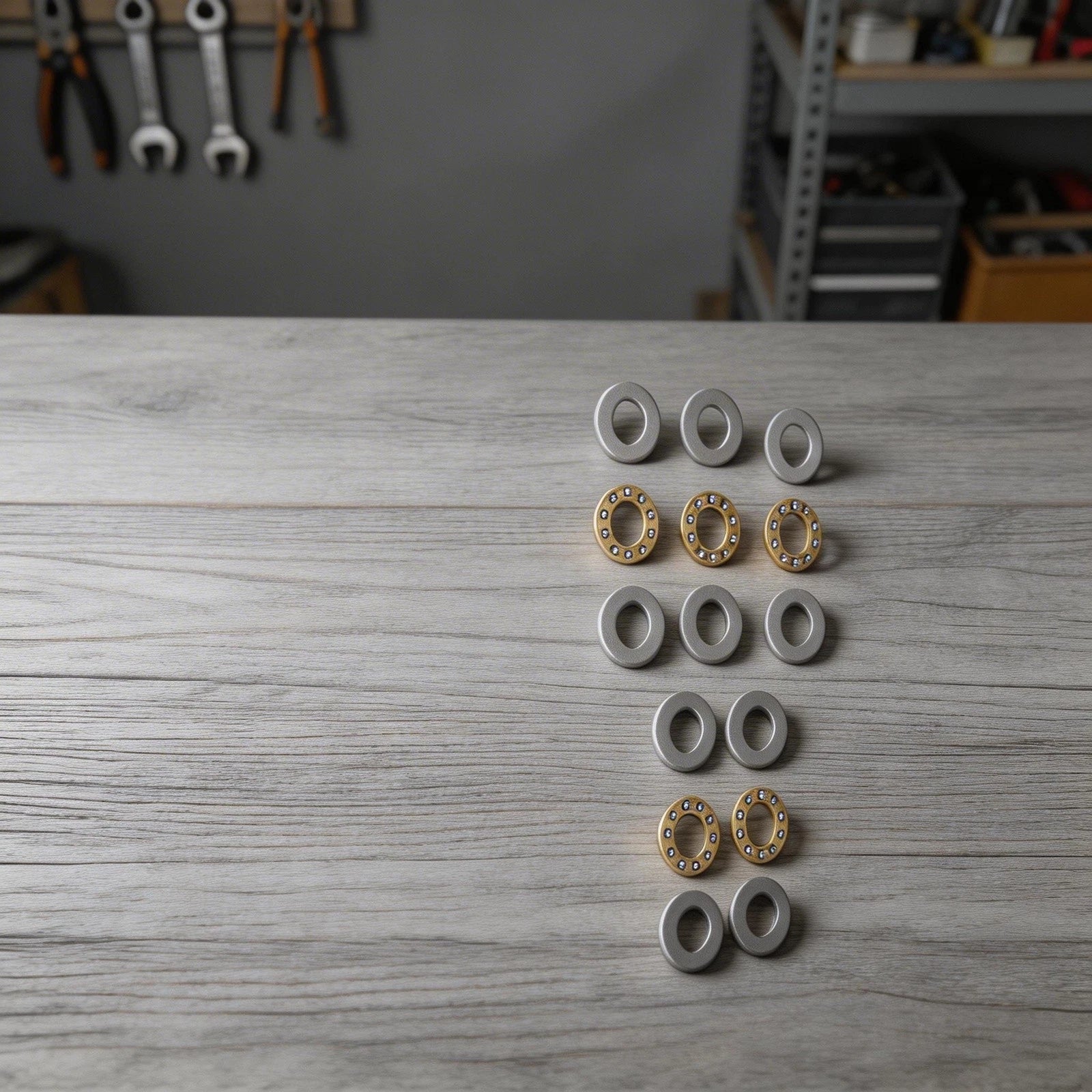 Set of 5 Miniature Axial Ball Bearings F8144M 8x14x4mm for Tools