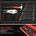 6 Drawer Rolling Tool Trolley Cabinet with Locker and Key, Red