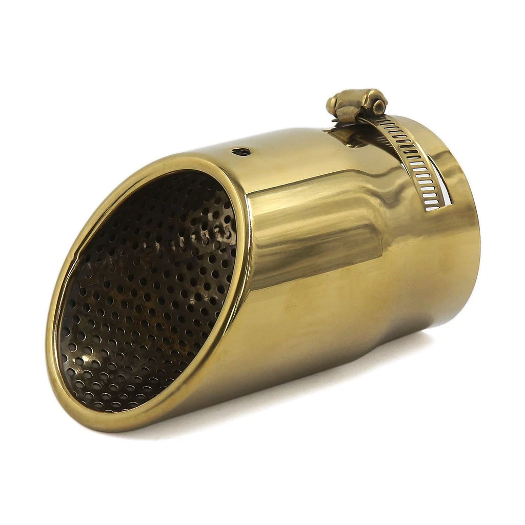 Exhaust Muffler Tip for Audi A6L (150mm Long, 78mm Inlet, Gold Tone)