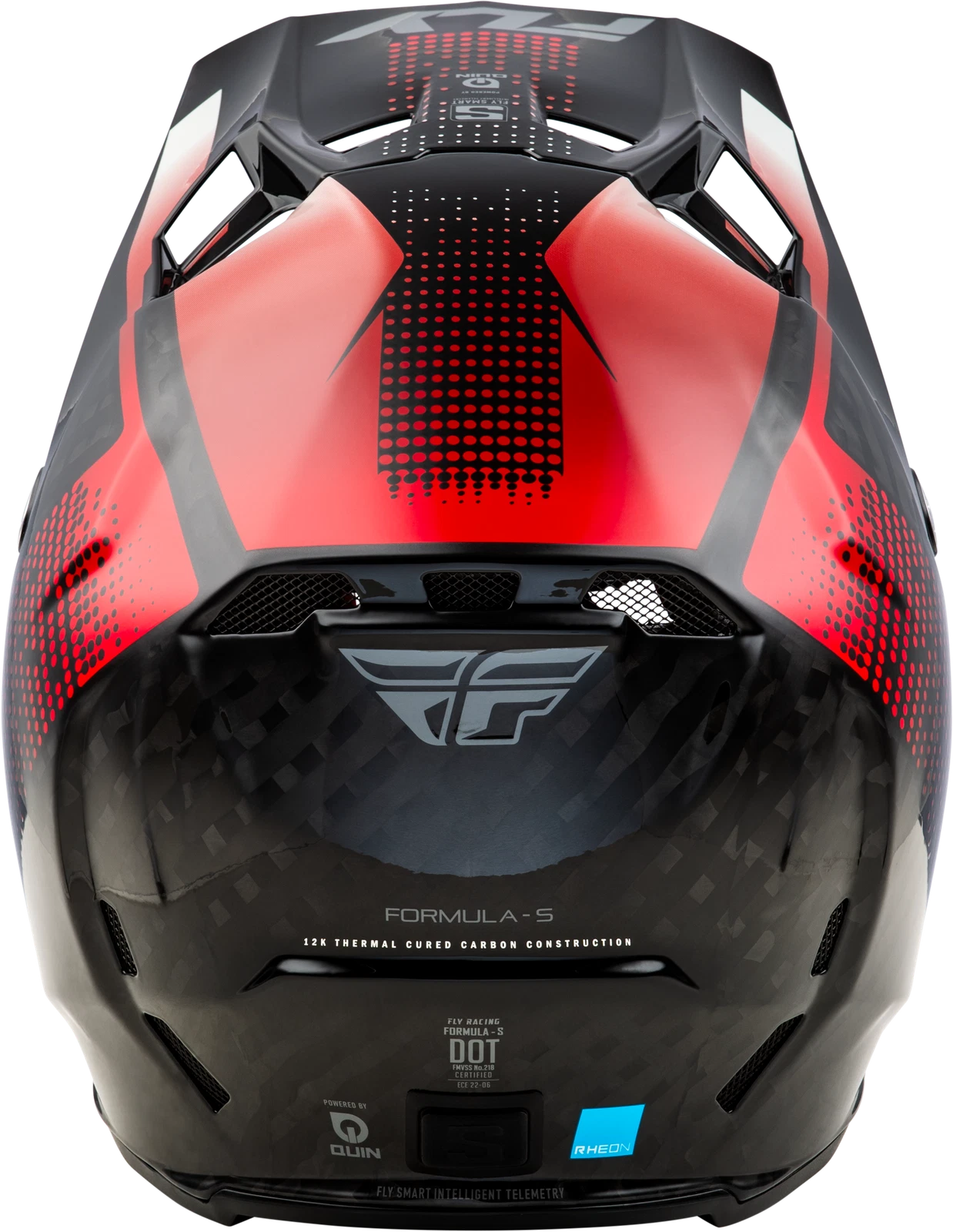 Fly Racing Formula S Carbon Helmet for Offroad (X-Large, Black/Red)