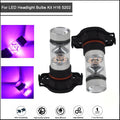 2X H16 5202 14000K Purple LED Headlight Fog Light Bulbs for