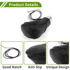 Gear Shift Knob Cover for Toyota CH-R (2018–2022) Pebbled Black Faux Leather