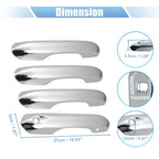Set of 4 Exterior Door Handle Cover Trim for Ford Explorer (2020–2022) Silver Tone