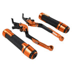 Orange Extendable Brake Clutch Lever Grip Set for Yamaha YZF R1 R6S