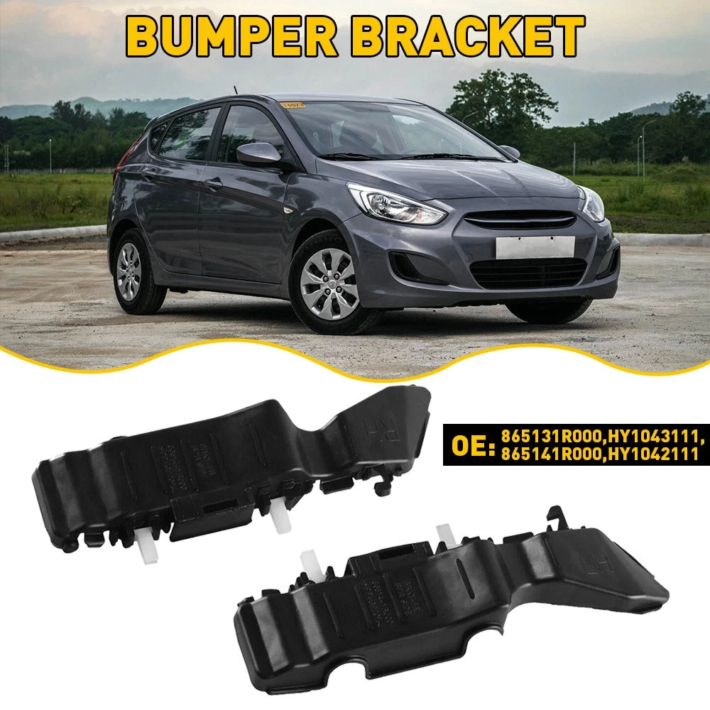 Set of 2 Front Bumper Cover Brackets for Hyundai Accent (2012–2017)