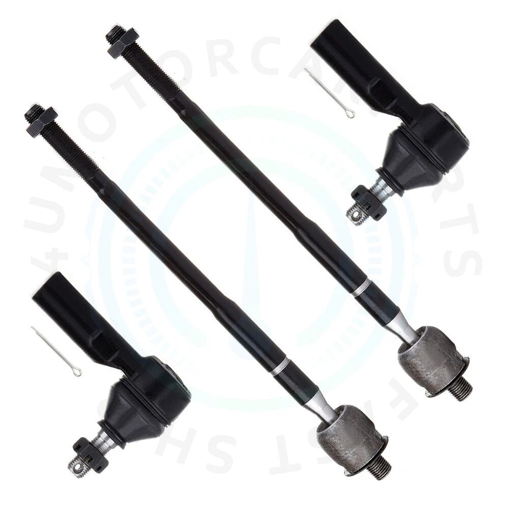 Set of 4 Inner Outer Tie Rod Ends for Toyota Corolla RAV4 (1993–2002)