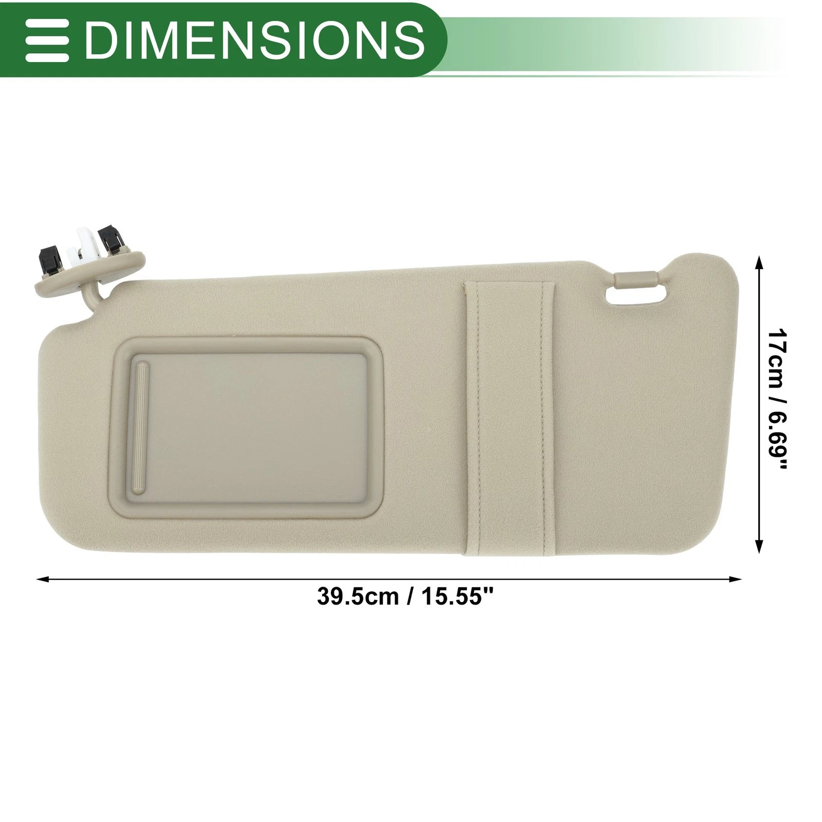 Left Driver Side Sun Visor No. 74320-06800-E0 for Toyota Camry (2007–2011)