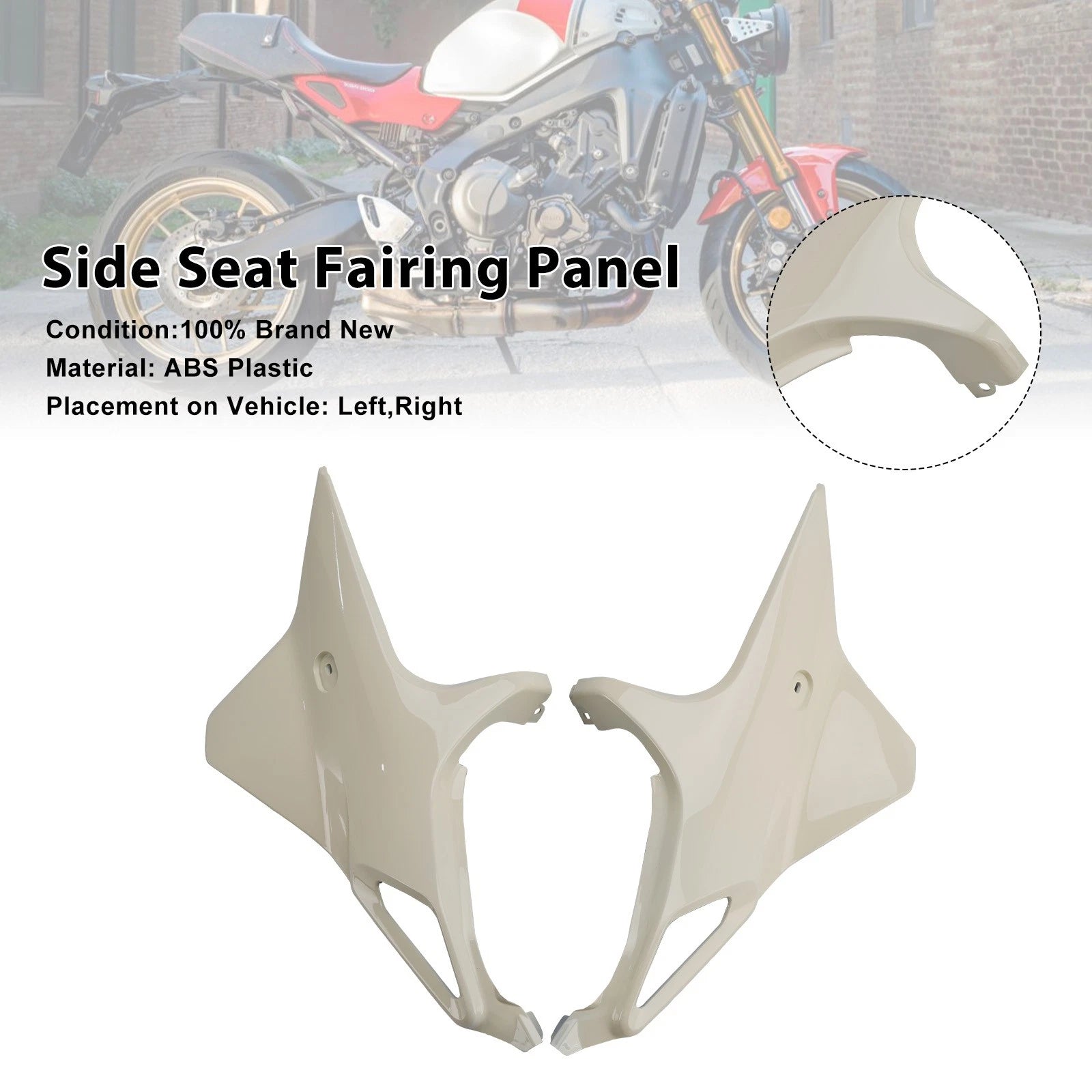 Side Seat Fairing Panel Cowl for Yamaha XSR 900 (2022–2025) Ivory