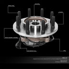 Wheel Bearing & Hub for Dodge Ram 2500 3500 4WD (2003–2005)
