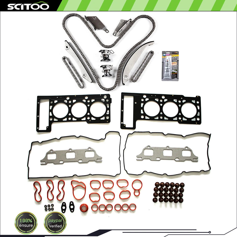 Head Gasket Set with Timing Chain Kit for Chrysler 300 Dodge Stratus (2005–2007)