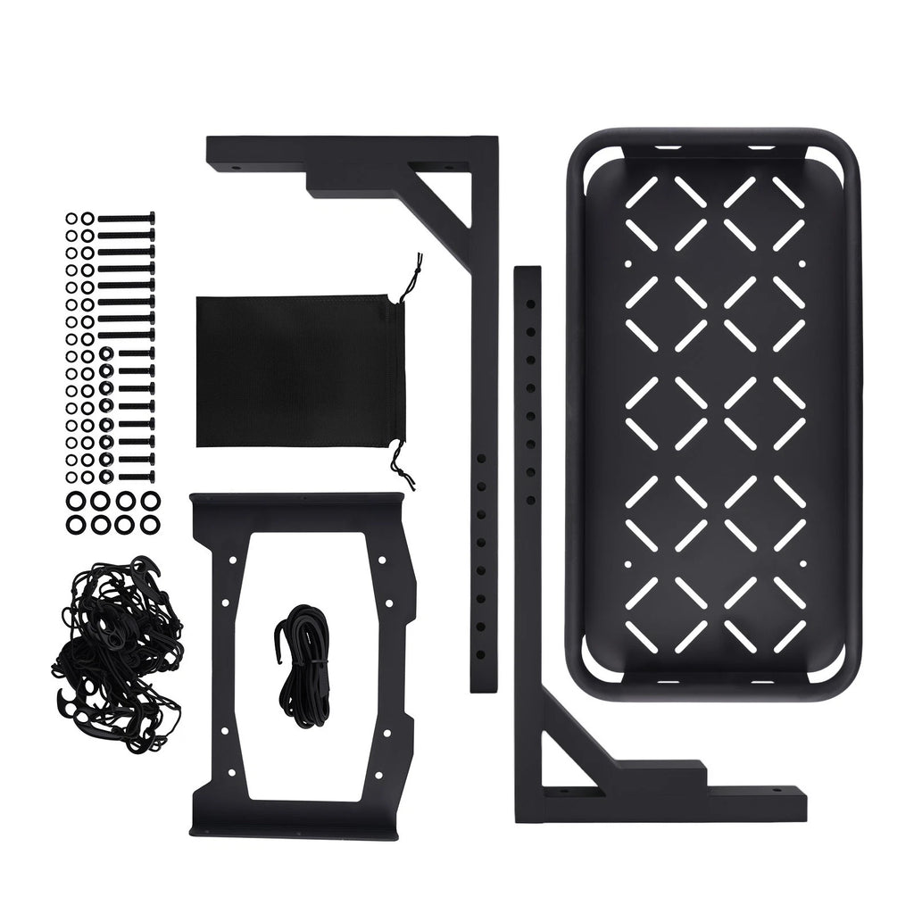 Black Steel Tire Cargo Rack for Jeep Wrangler JL (2018–2025)