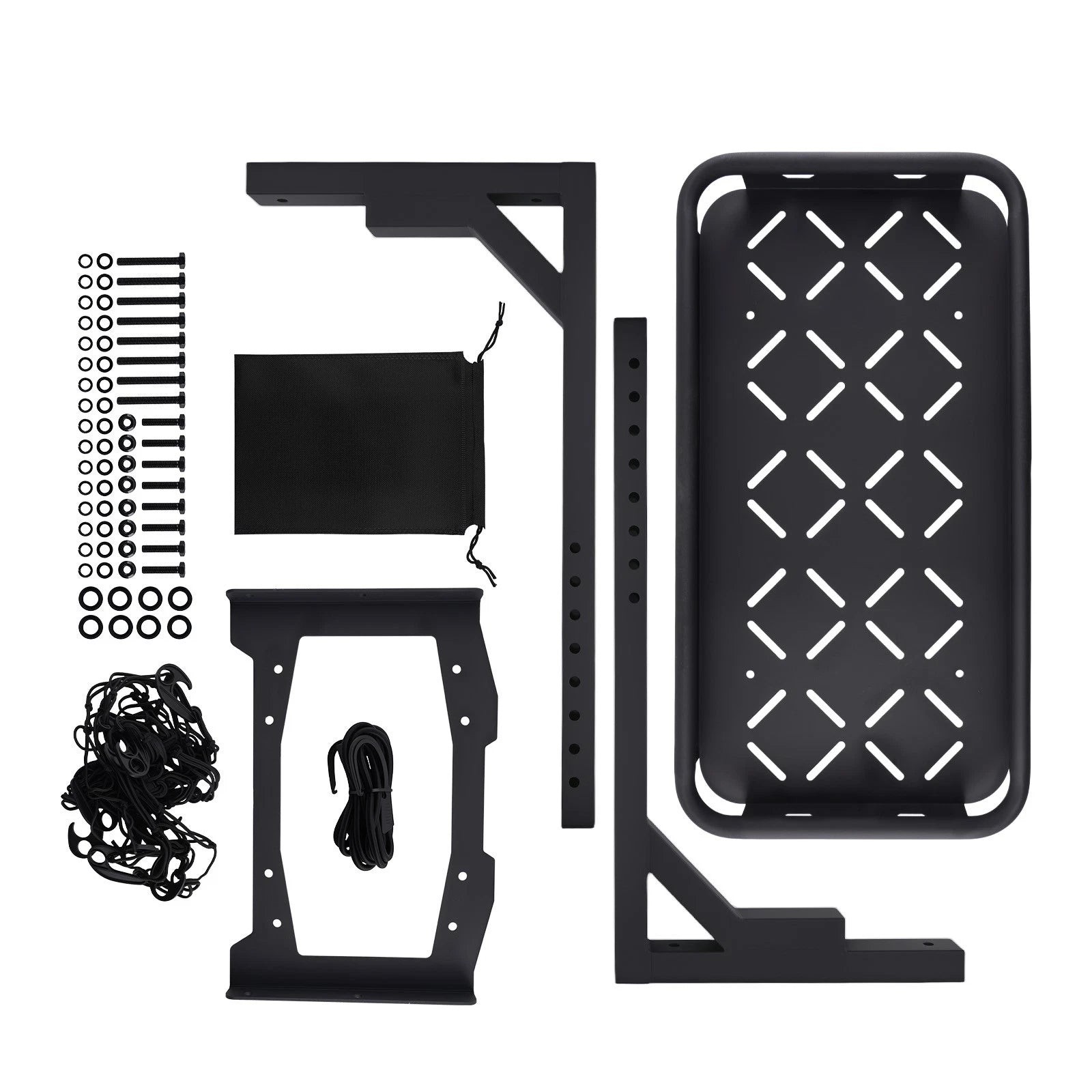Black Steel Tire Cargo Rack for Jeep Wrangler JL (2018–2025)