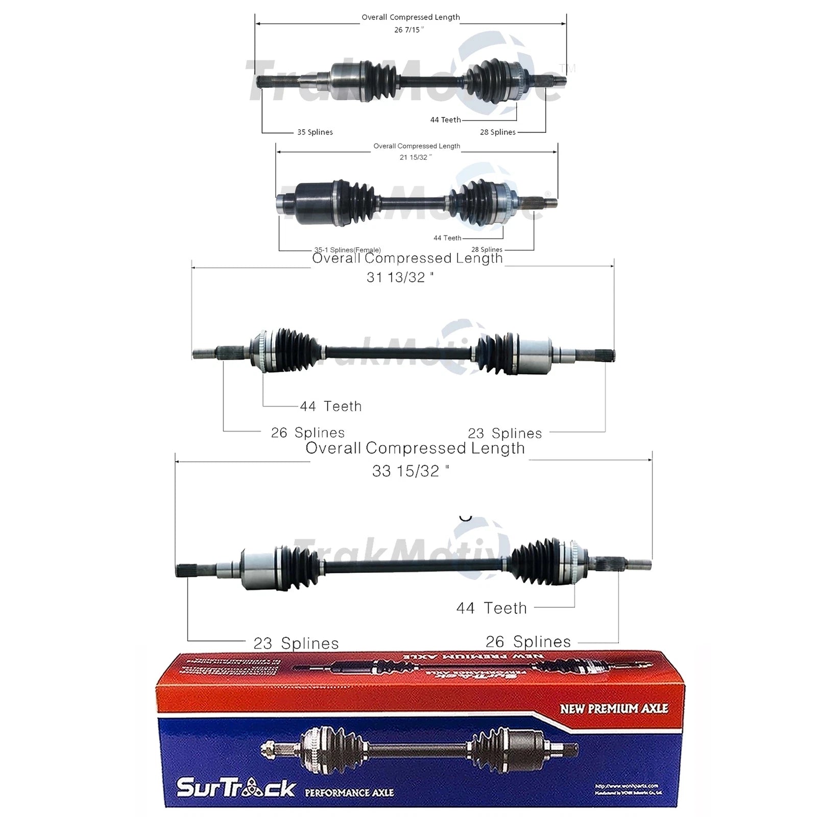 Set of 2 CV Axle Shafts for Escape Tribute Mariner (2001–2012)