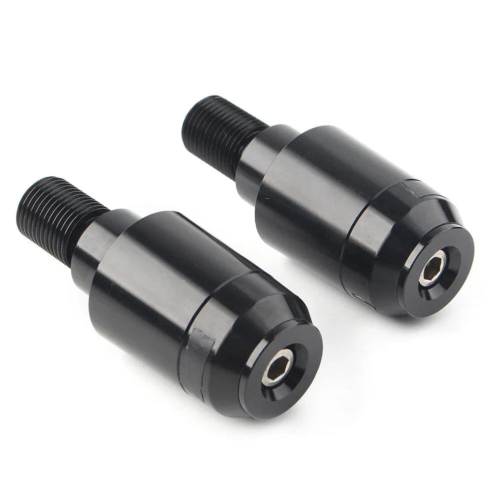 Black CNC Handlebar Grips & Plug Ends for Yamaha XSR900 (2016-2023)
