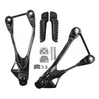 Black Rear Passenger Footpegs for Kawasaki Ninja ZX6R (2005-2008)