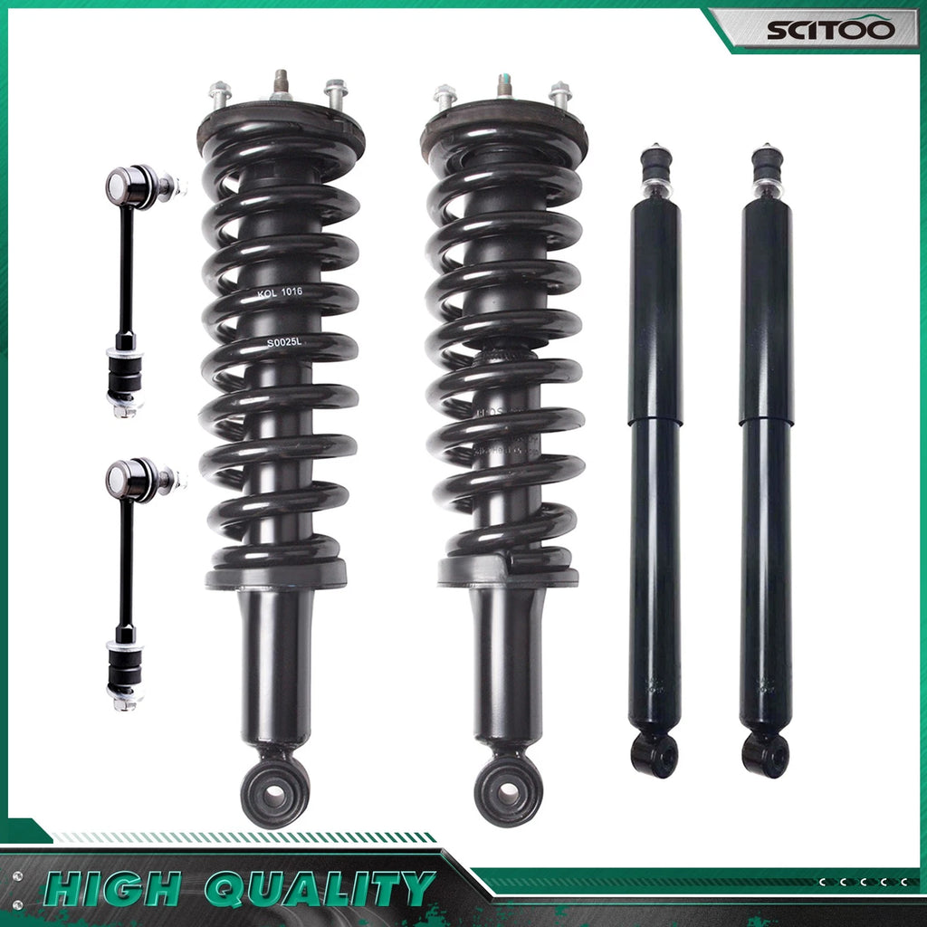 Set of 4 Struts Shocks Absorbers Sway Bar Links for Toyota Tundra (2000–2002)