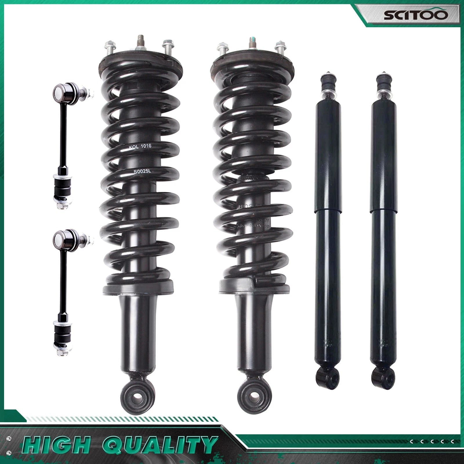 Set of 4 Struts Shocks Absorbers Sway Bar Links for Toyota Tundra (2000–2002)
