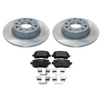 Set of 4 DuraGo Rear Rotors & Bosch QuietCast Pads for Audi A3 Eos Golf (2006–2016)