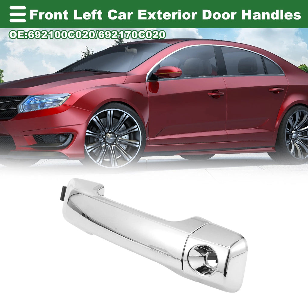 Front Left Door Handle No. 692100C020 for Toyota Tundra (2007–2021) Silver Tone