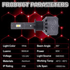 Set of 2 LED Headlight Bulbs for  H1