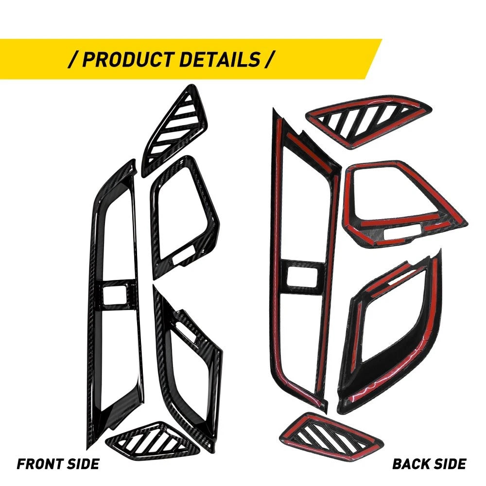 Carbon Fiber Dashboard Air Vent Outlet Cover for Honda Civic (2016–2020)