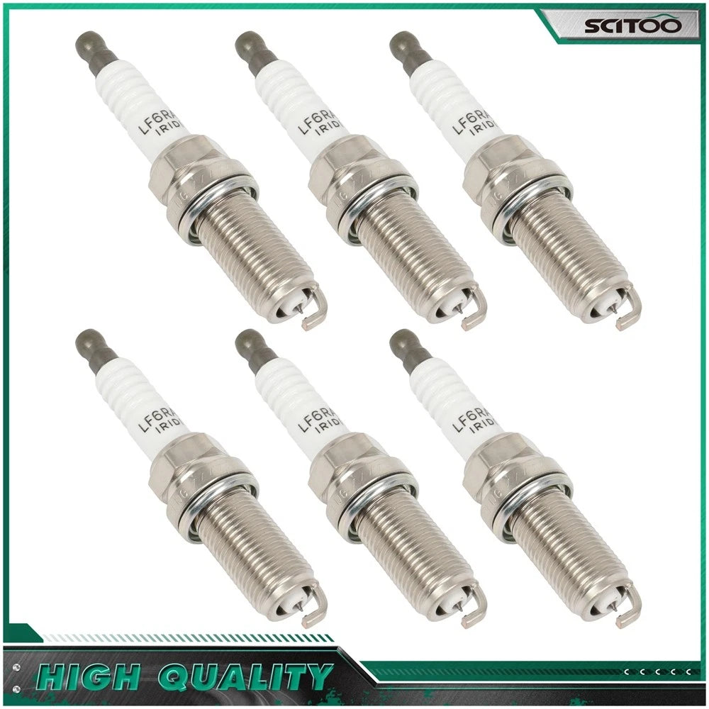 Set of 6 Iridium Spark Plugs for Volvo S80 (2008–2011) & Subaru Outback (2005–2009)