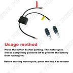 12V Wireless Remote Motorcycle Battery Disconnect Isolator Switch