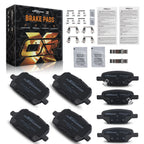 8pcs Ceramic Brake Pads Set for Saturn Aura (2007–2009) D1160 D1033