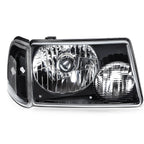 Set of 2 Headlight Assemblies for Ford Ranger (2001–2011) Black Housing