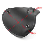 Black Leather Solo Slim Seat for Harley Bobber Chopper (UK)