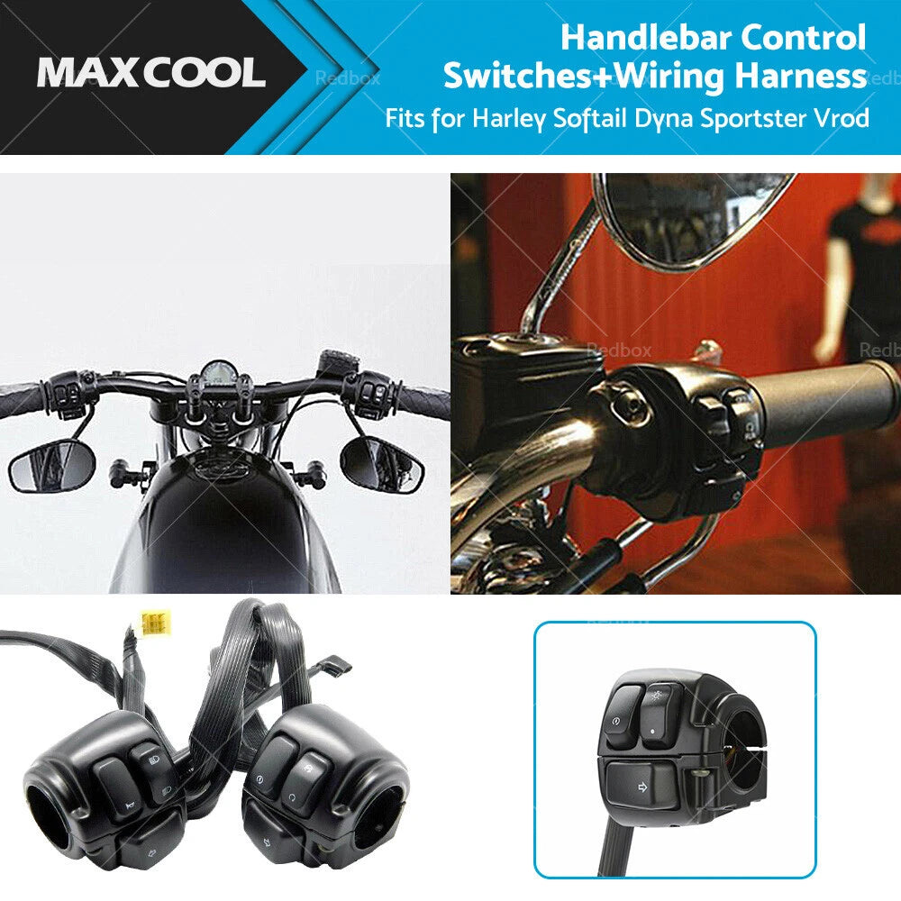 Handlebar Control Switch Kit for Harley Dyna Vrod (2001–2017)