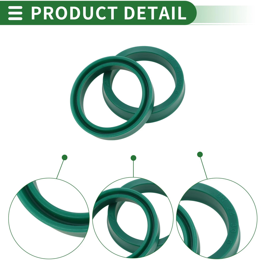 Set of 5 Oil Seal Rotary Shaft Seal 24x30x6mm High Pressure Green