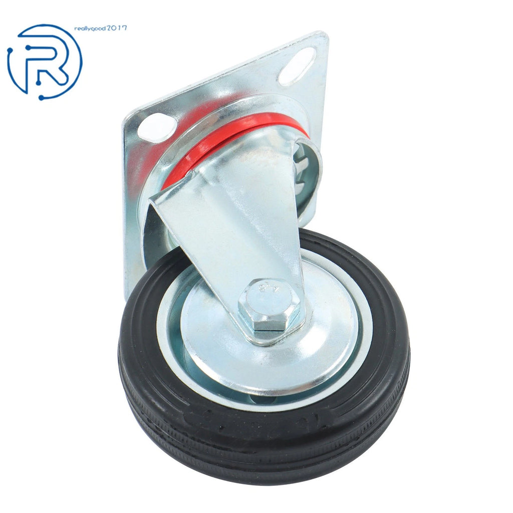 12Pcs 3" Non-marking Rubber Casters 360° Swivel Bracket for