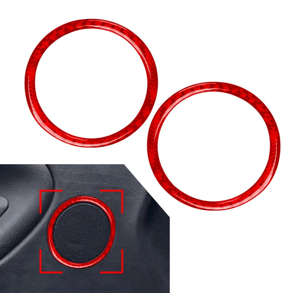 Door Loud Speaker Ring Cover Trim for BMW 3 Series E36 (1991–1999) Carbon Red