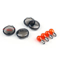 Set of 4 Smoke Turn Signal Lens Bulbs for FXDF Softail Dyna Sportsters (2002–Present)