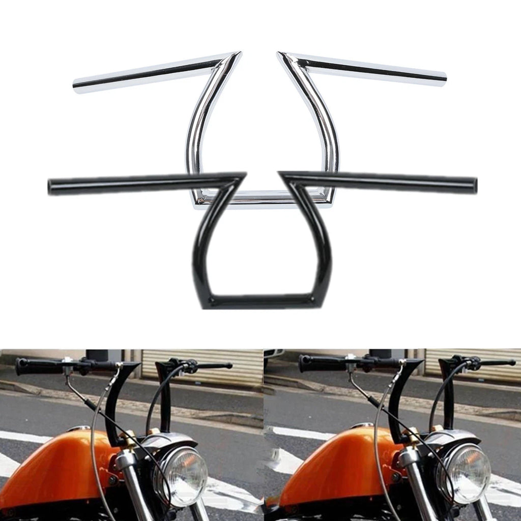 1" Z Bars Handlebar for Harley Sportster, Choppers, Bobbers, Yamaha, Suzuki