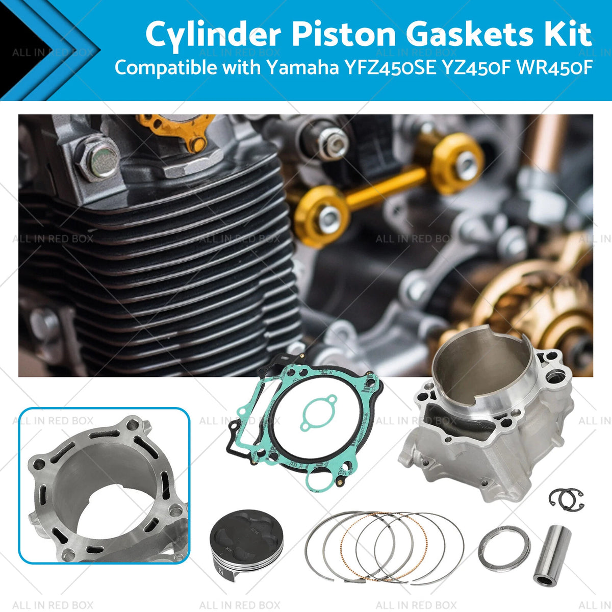 Cylinder Piston Kit for Yamaha YZ450F WR450F YFZ450 (2003–2009)