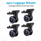 Luggage Wheel Replacement 360 Degree Silent for Travel Case Trolley