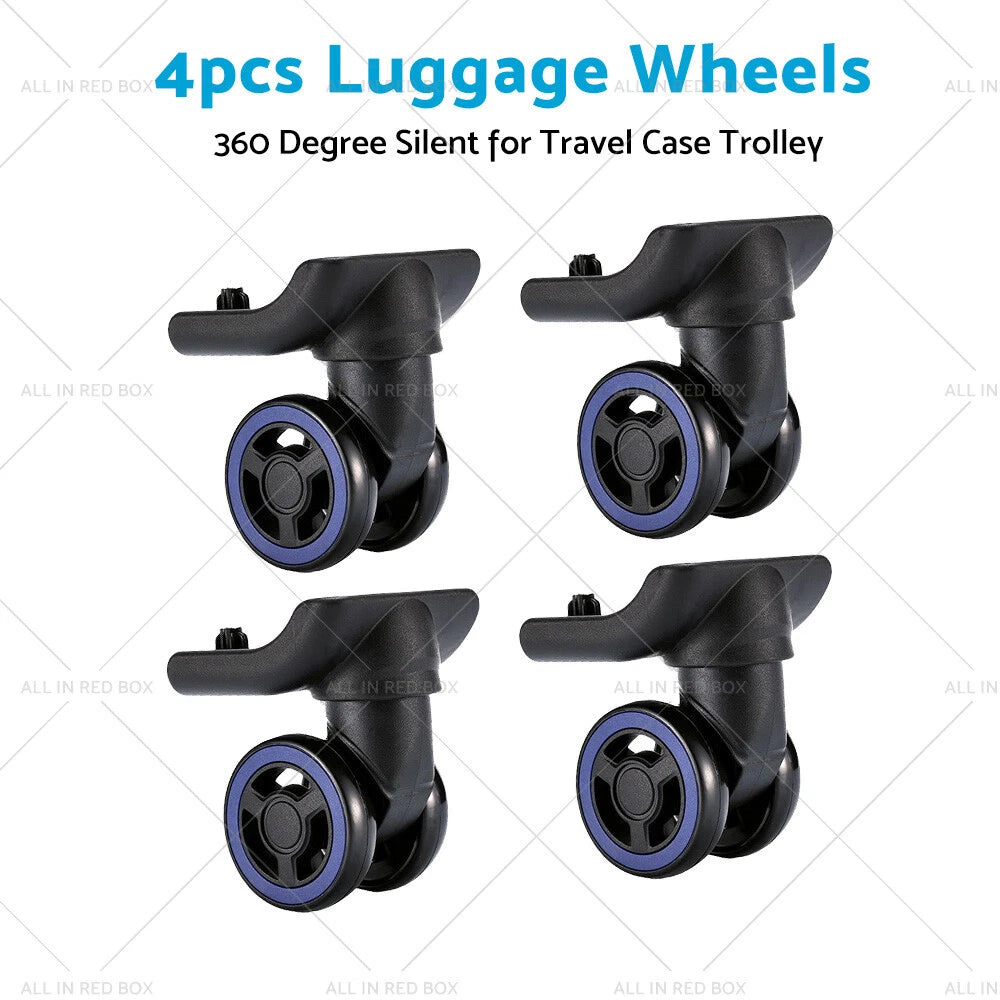Luggage Wheel Replacement 360 Degree Silent for Travel Case Trolley