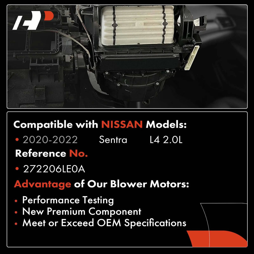 HVAC Blower Motor with Wheel Assembly for Nissan Sentra (2020–2022)