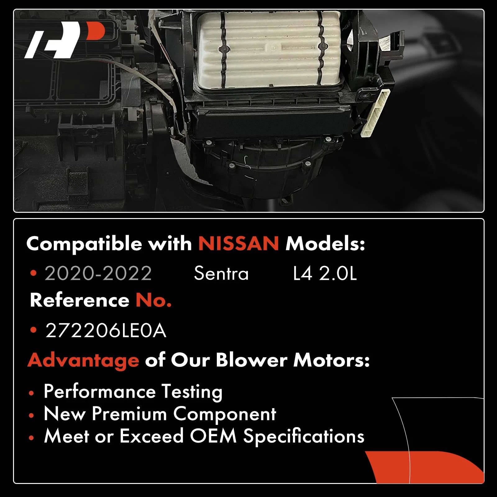 HVAC Blower Motor with Wheel Assembly for Nissan Sentra (2020–2022)