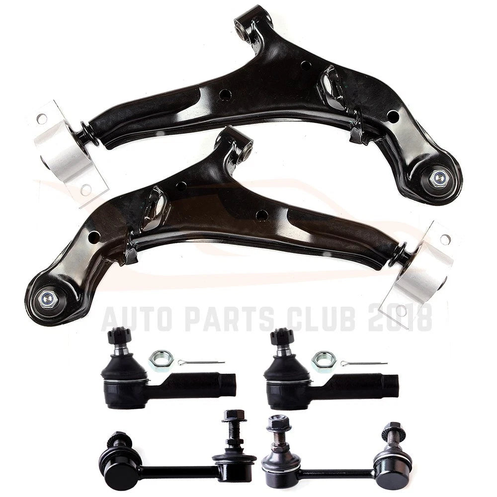 Set of 6 Front Lower Control Arms and Tie Rods for Nissan Maxima (2000–2003)