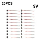 20X 9V Battery Clips T Type Connector Hard Shell