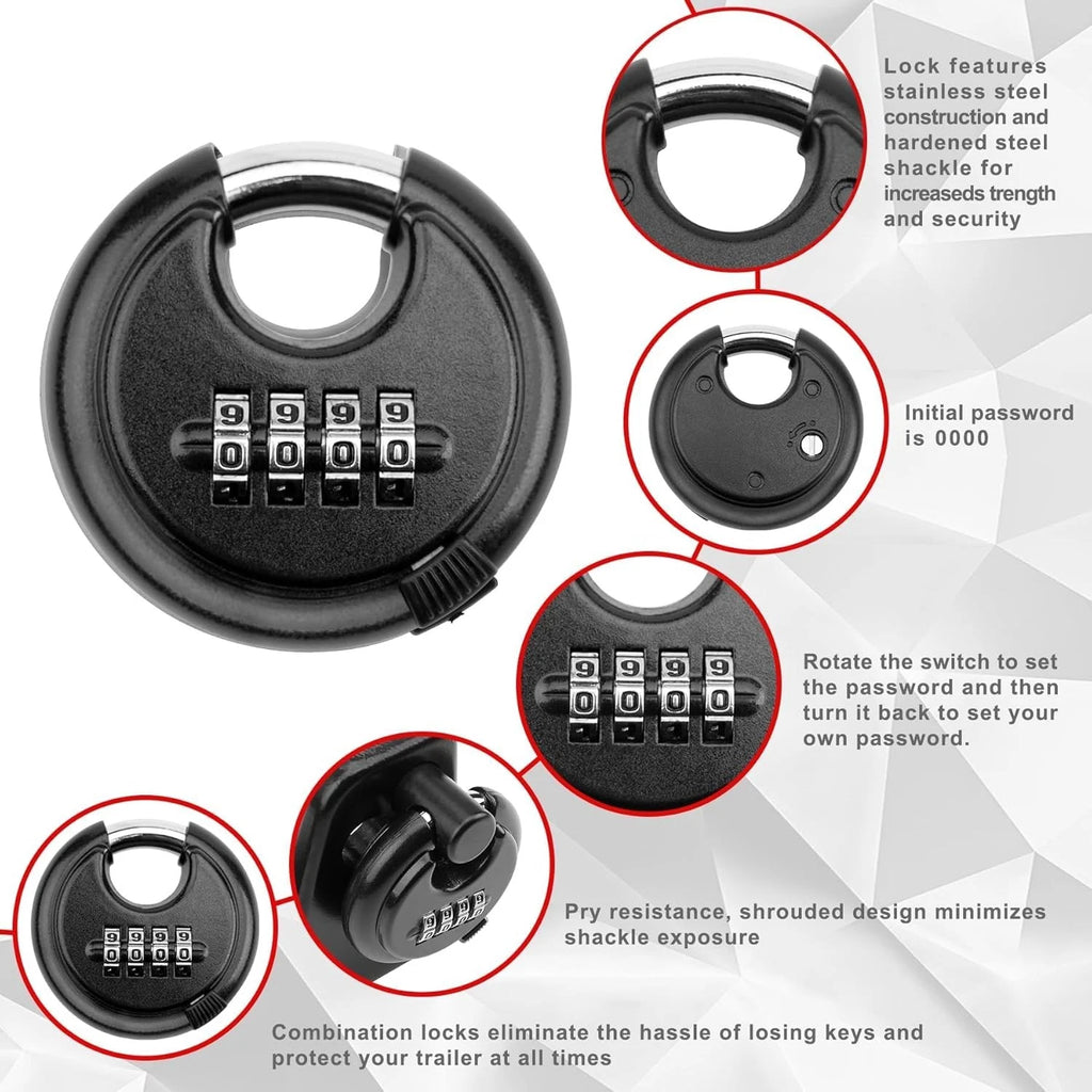 Gooseneck Trailer Lock for RVs (Black)