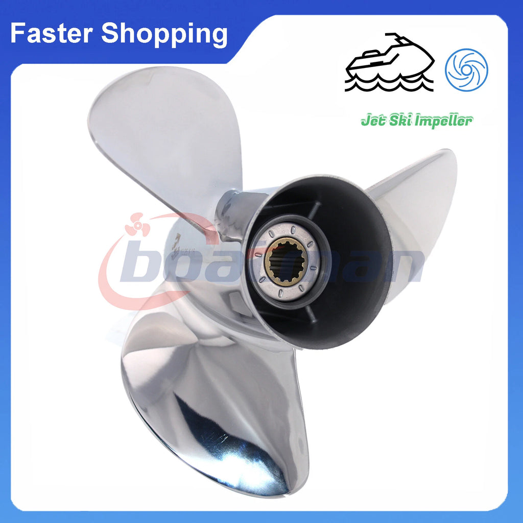 16 Pitch Propeller 10.25x16 for Yamaha YBS 25-60HP (13 Spline) + Hardware Kit