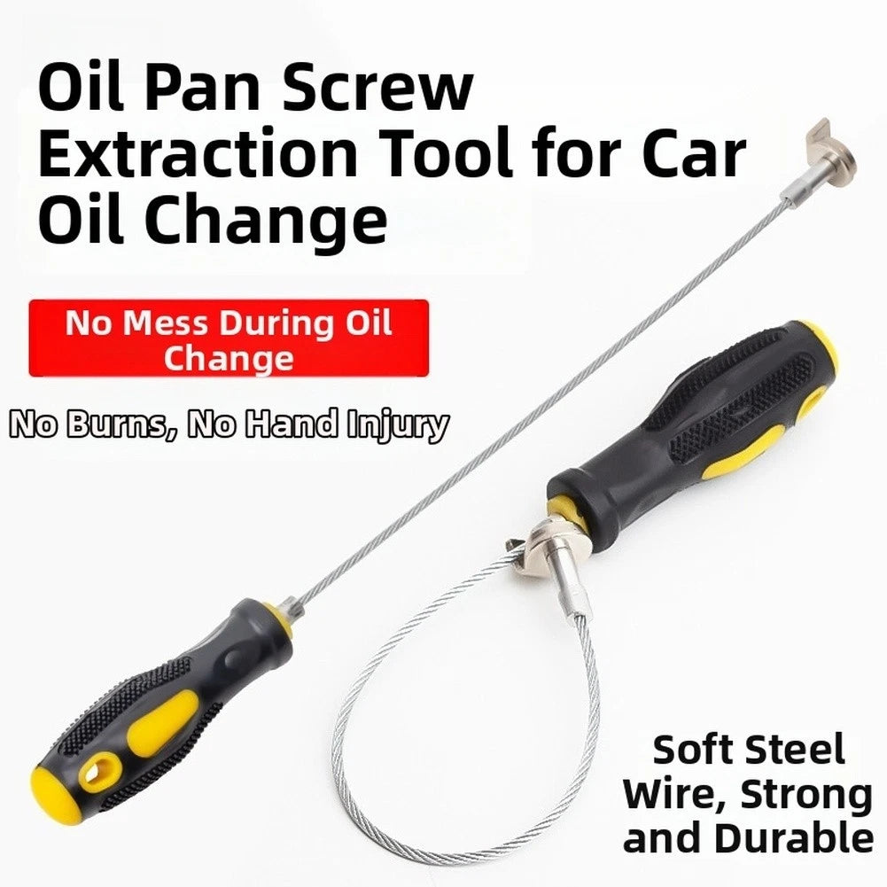 Magnetic Oil Drain Socket Tool for Car Oil Pan Screw Removal (Flexible Steel)