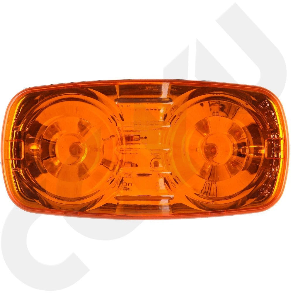 6x 4'' Rectangle Amber 12 LED Clearance Side Marker Light for Truck Trailer Camper